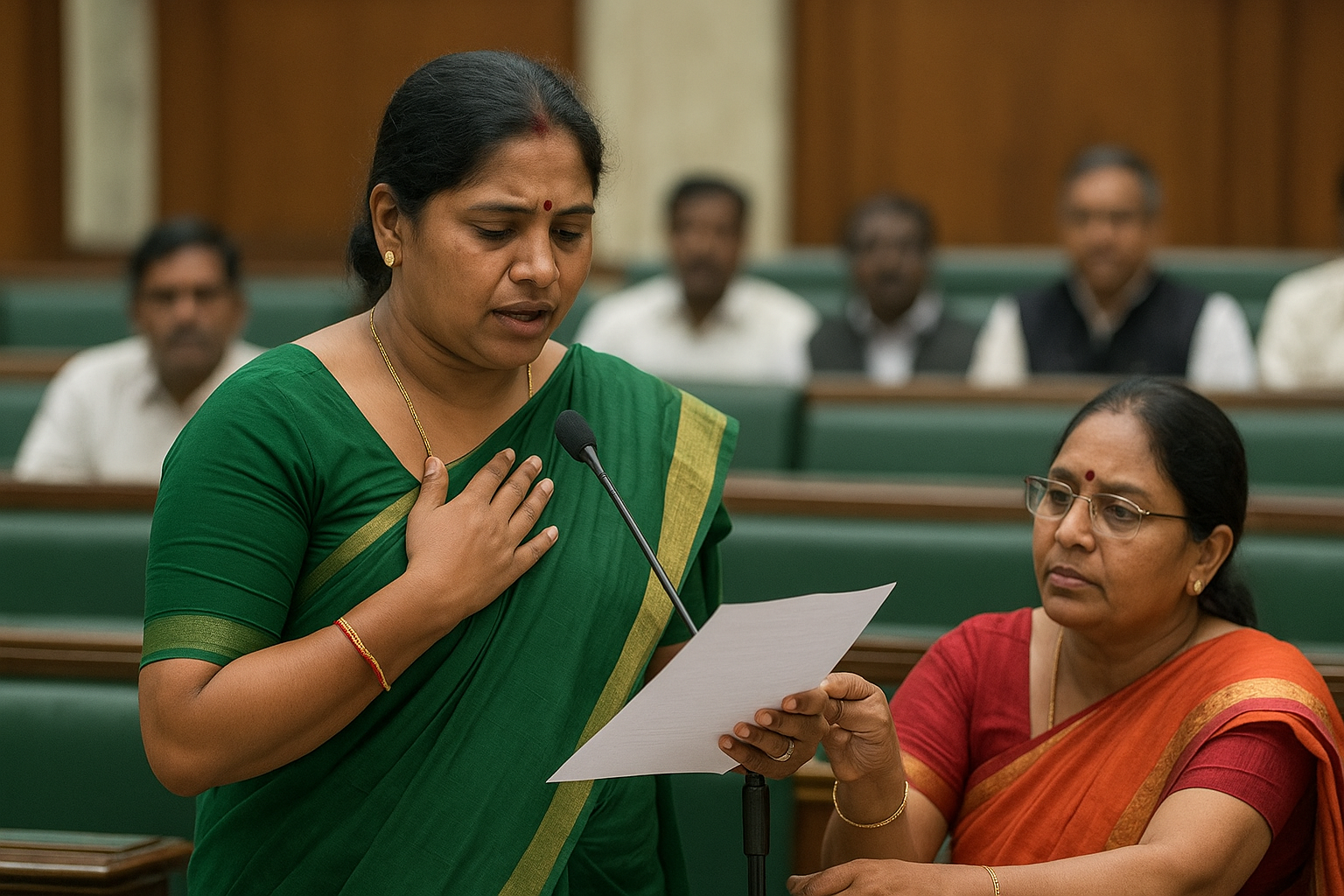 Vibha Devi Viral Video JDU Mla Oath Struggle